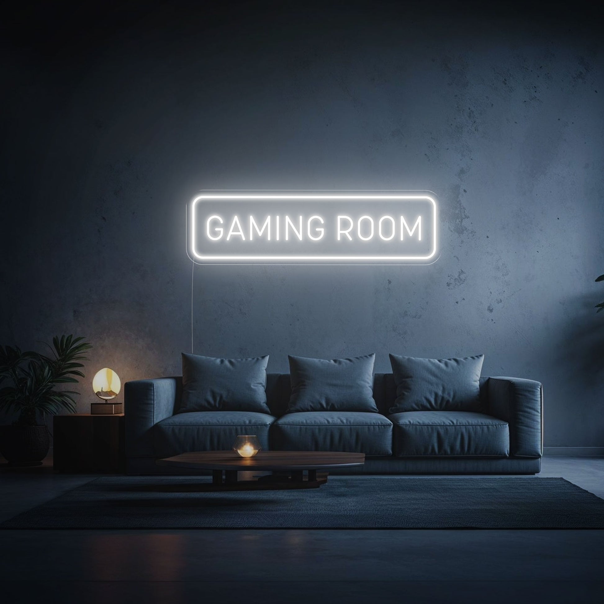 néon led gaming room blanc