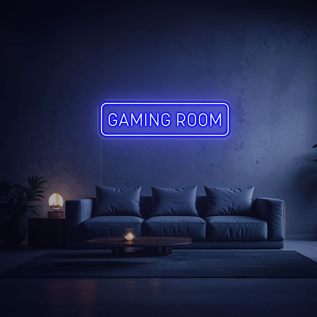néon led gaming room bleu