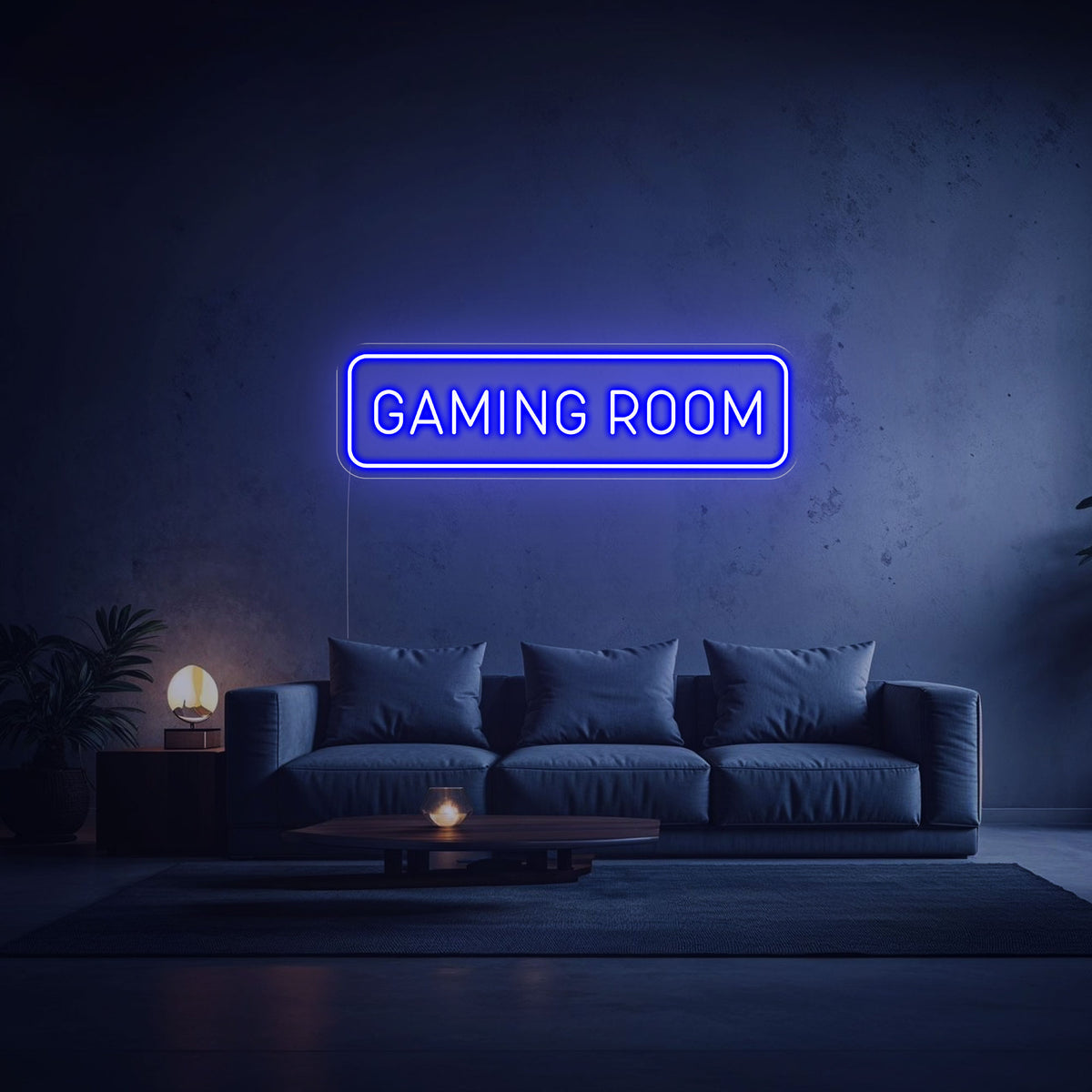 néon led gaming room bleu