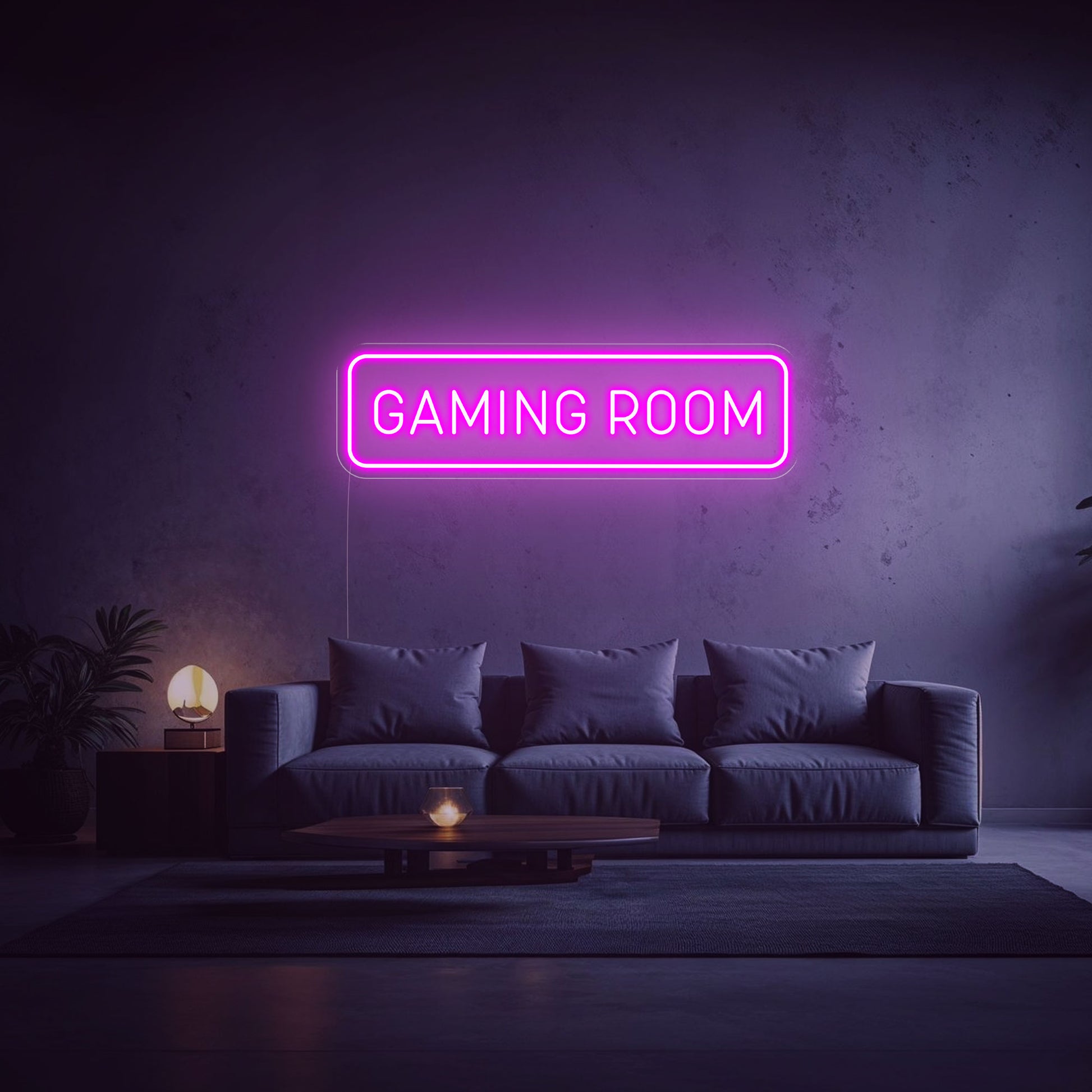 néon led gaming room rose