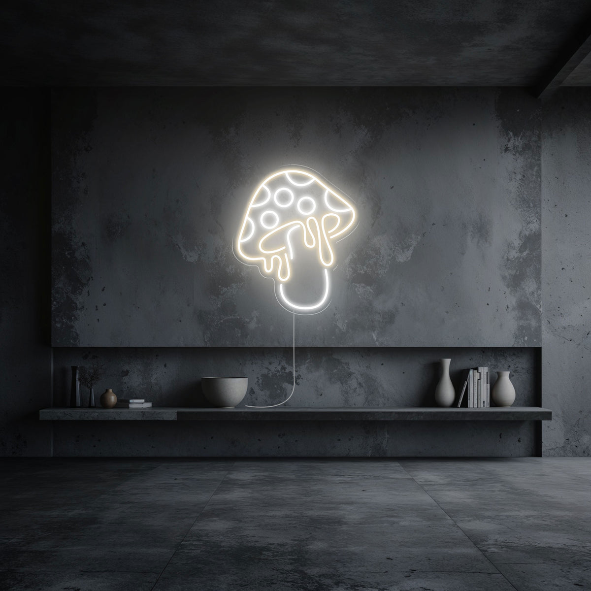 Neon-led-champignon blanc chaud