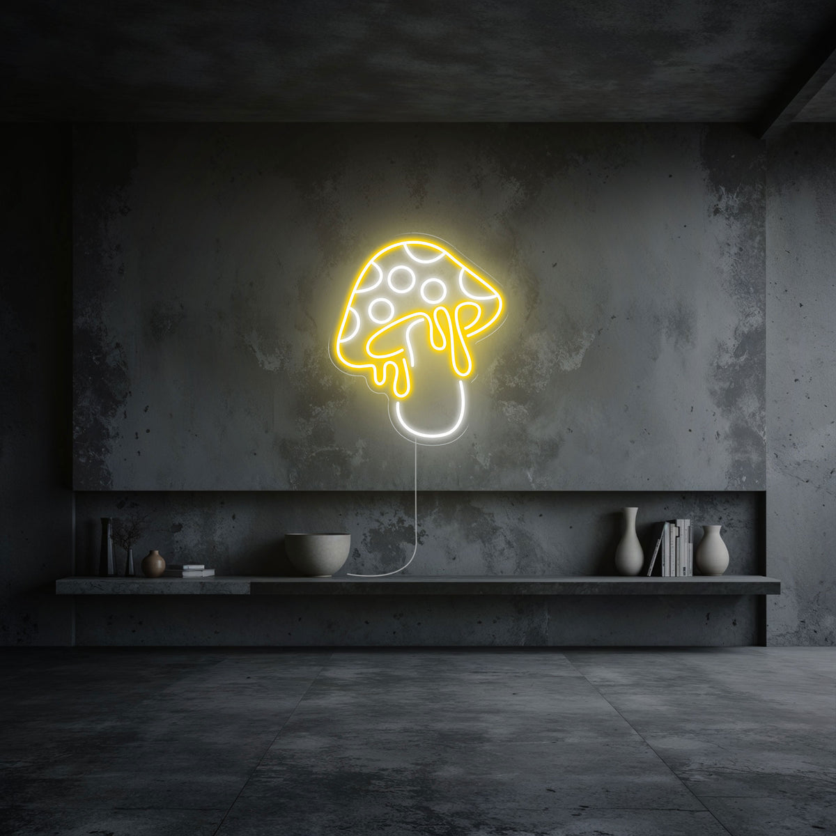 Neon-led-champignon-violet-jaune