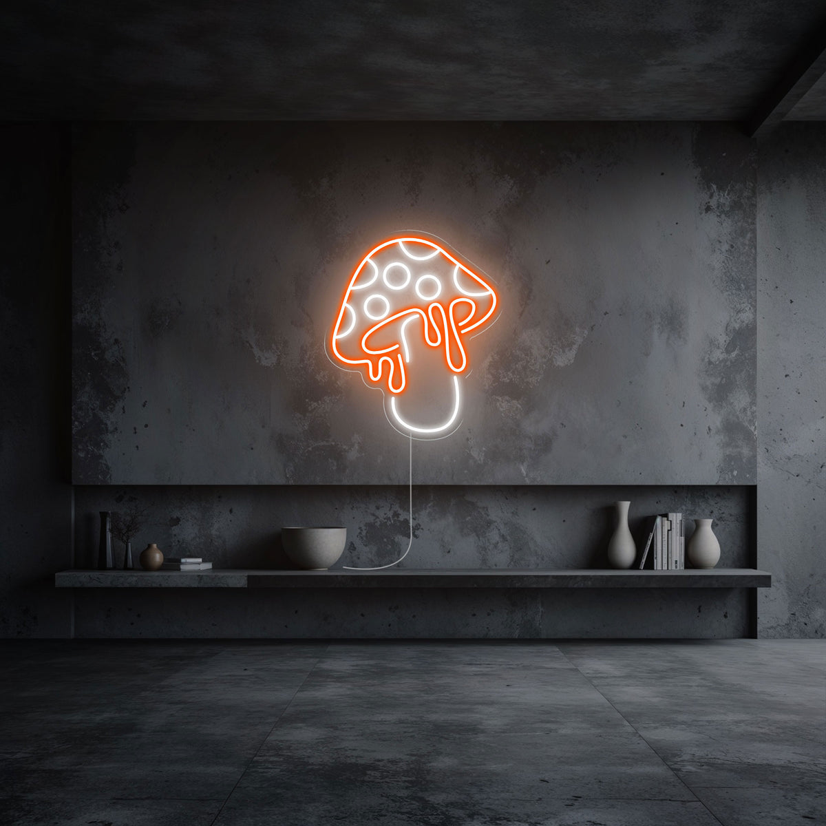 Neon-led-champignon-orange