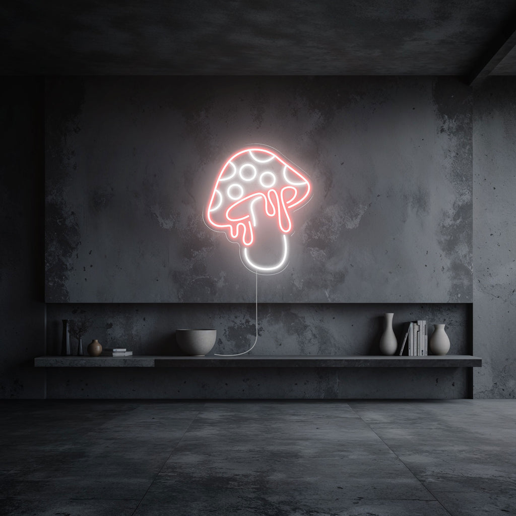 Neon-led-champignon-rose pale