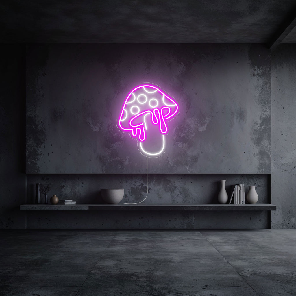 Neon-led-champignon  rose