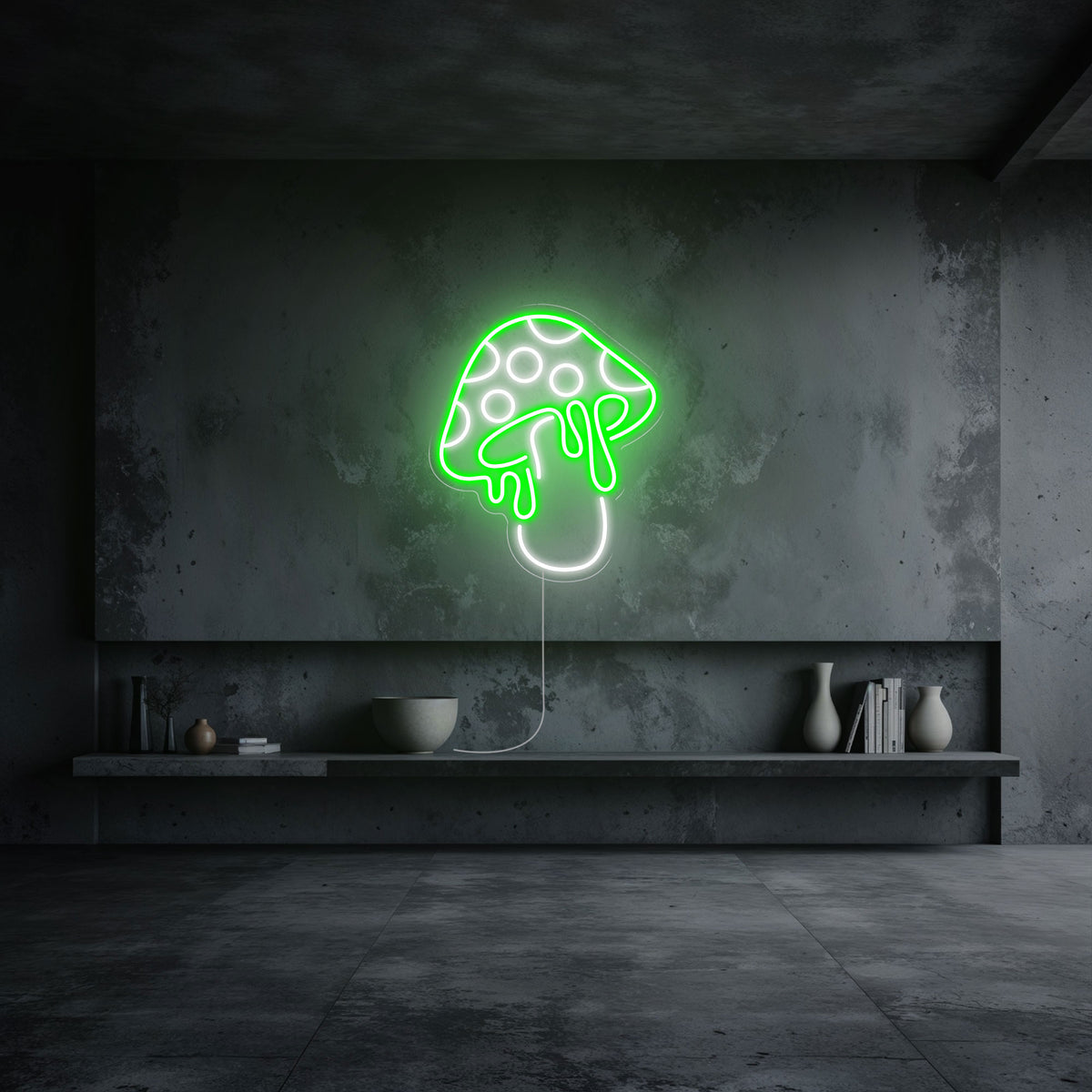 Neon-led-champignon-vert