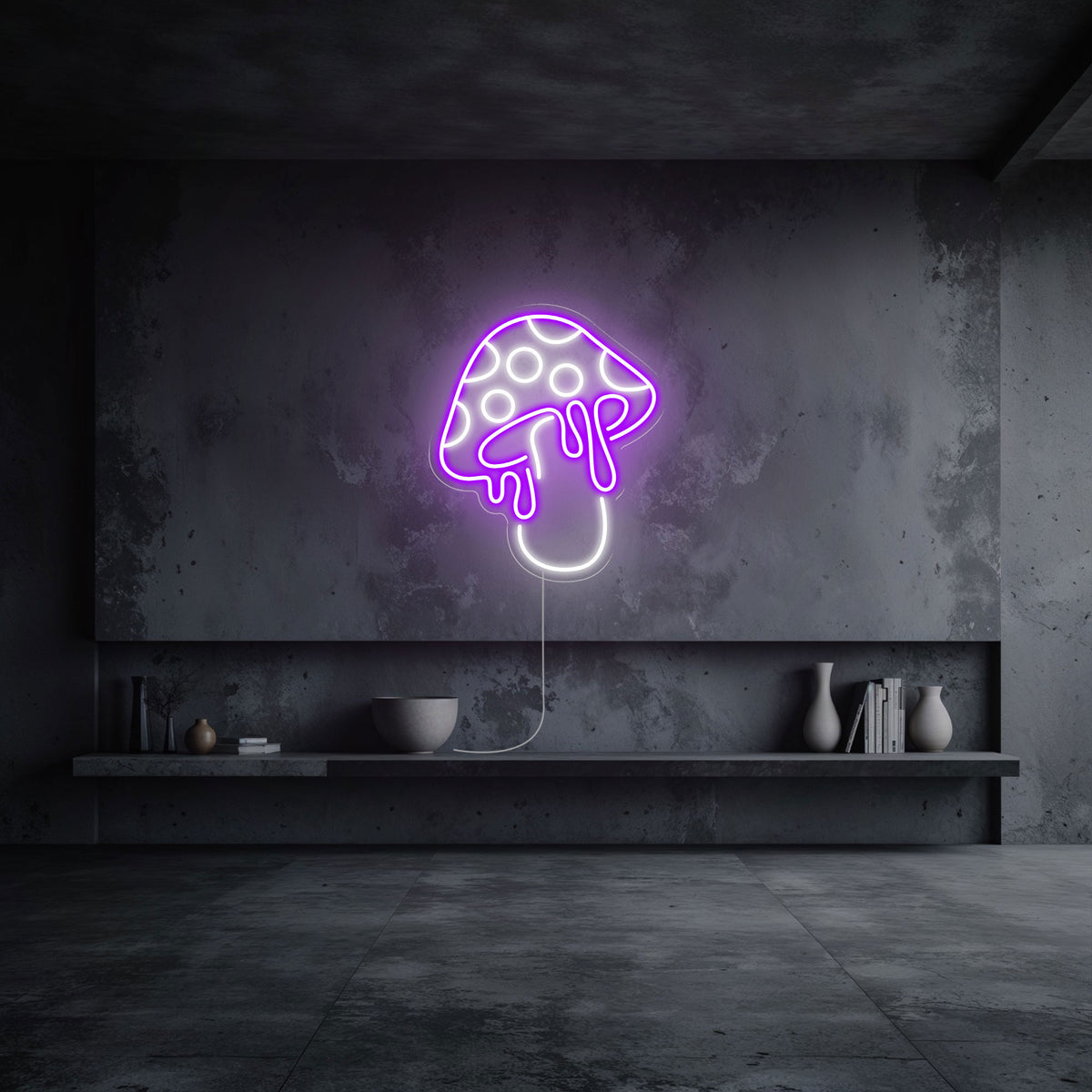 Neon-led-champignon-violet