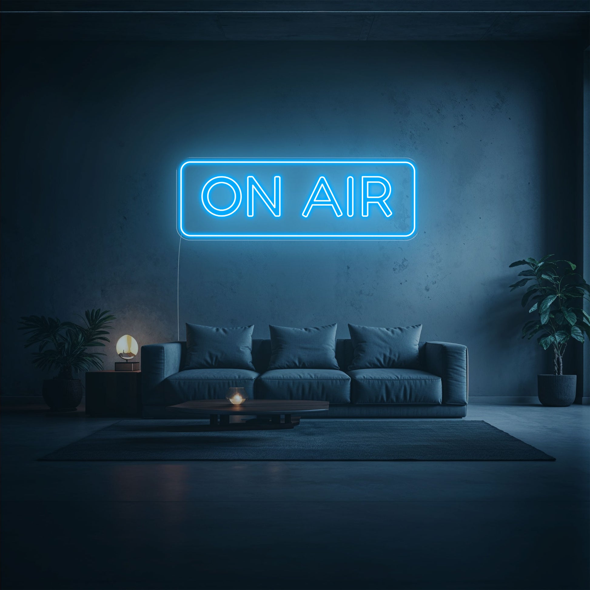 Néon led on air bleu ciel
