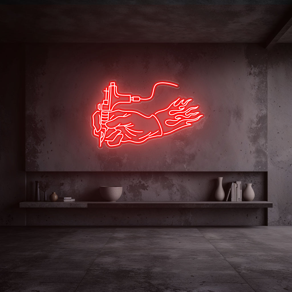 néon led tatouage rouge