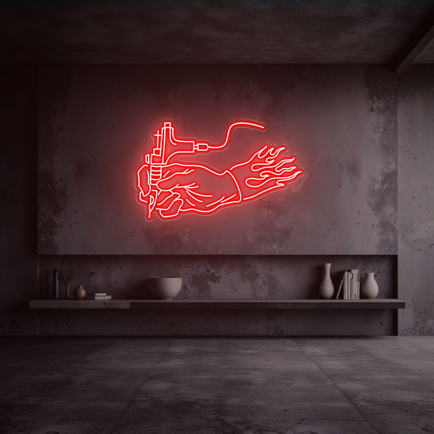 néon led tatouage rouge