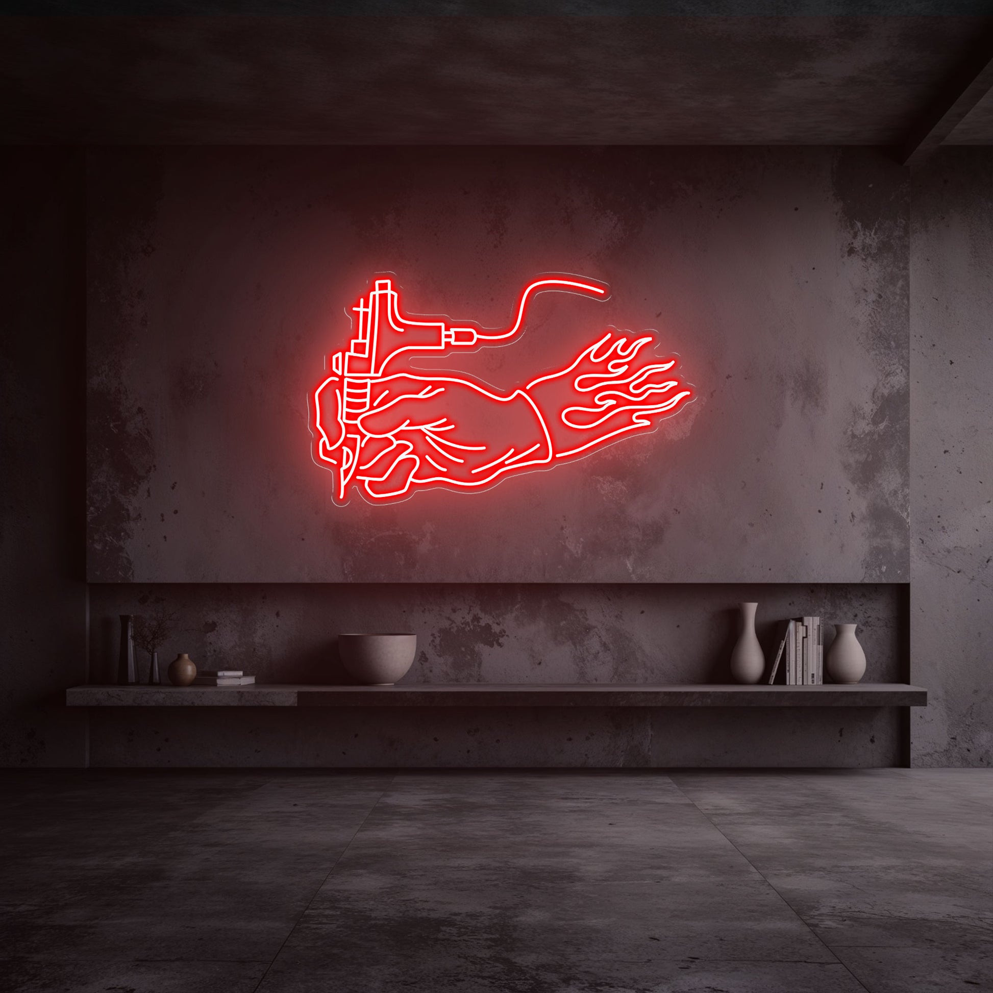 néon led tatouage rouge