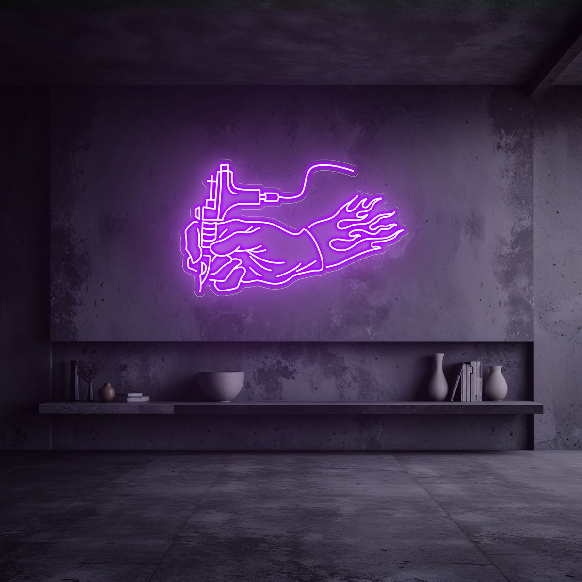 néon led tatouage violet