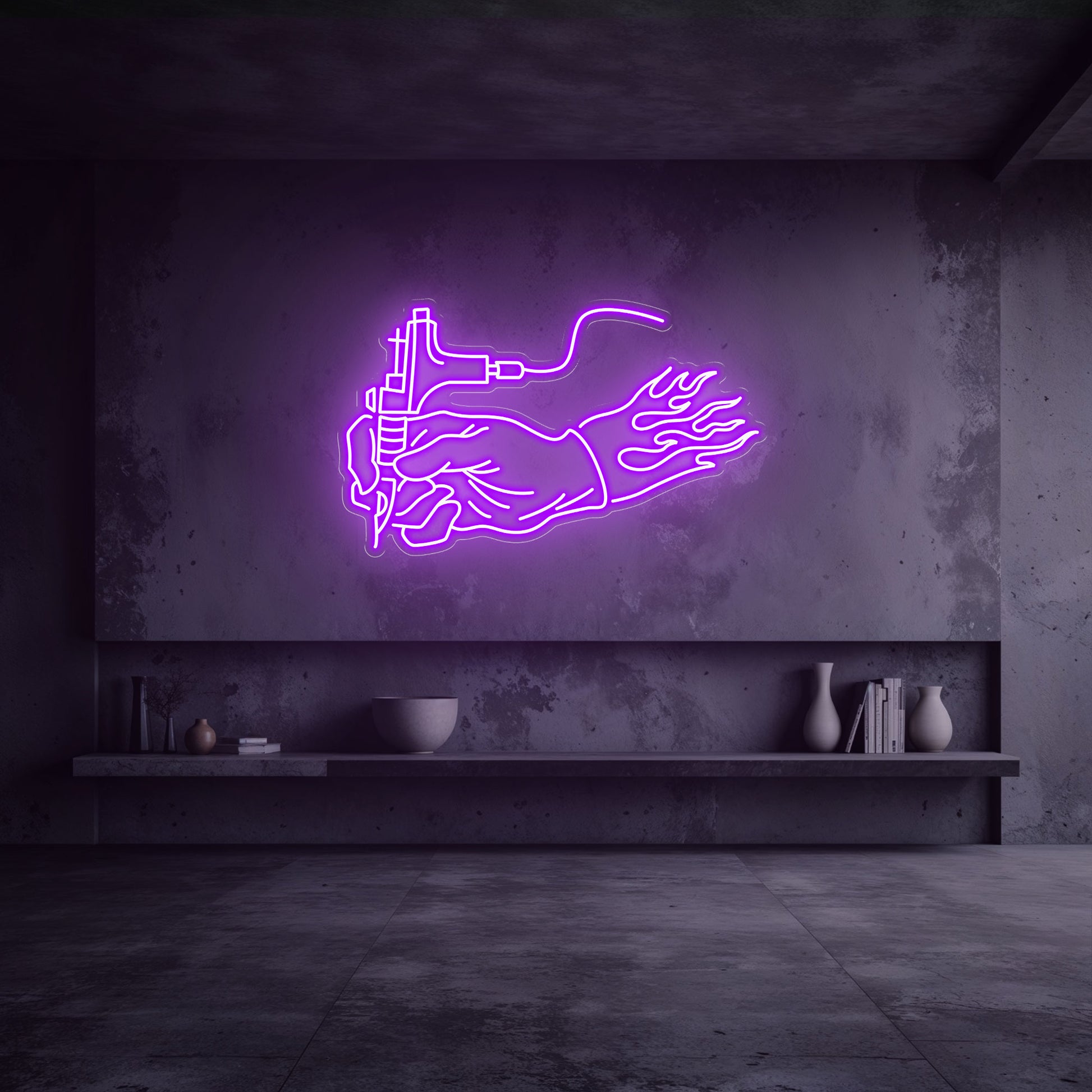 néon led tatouage violet