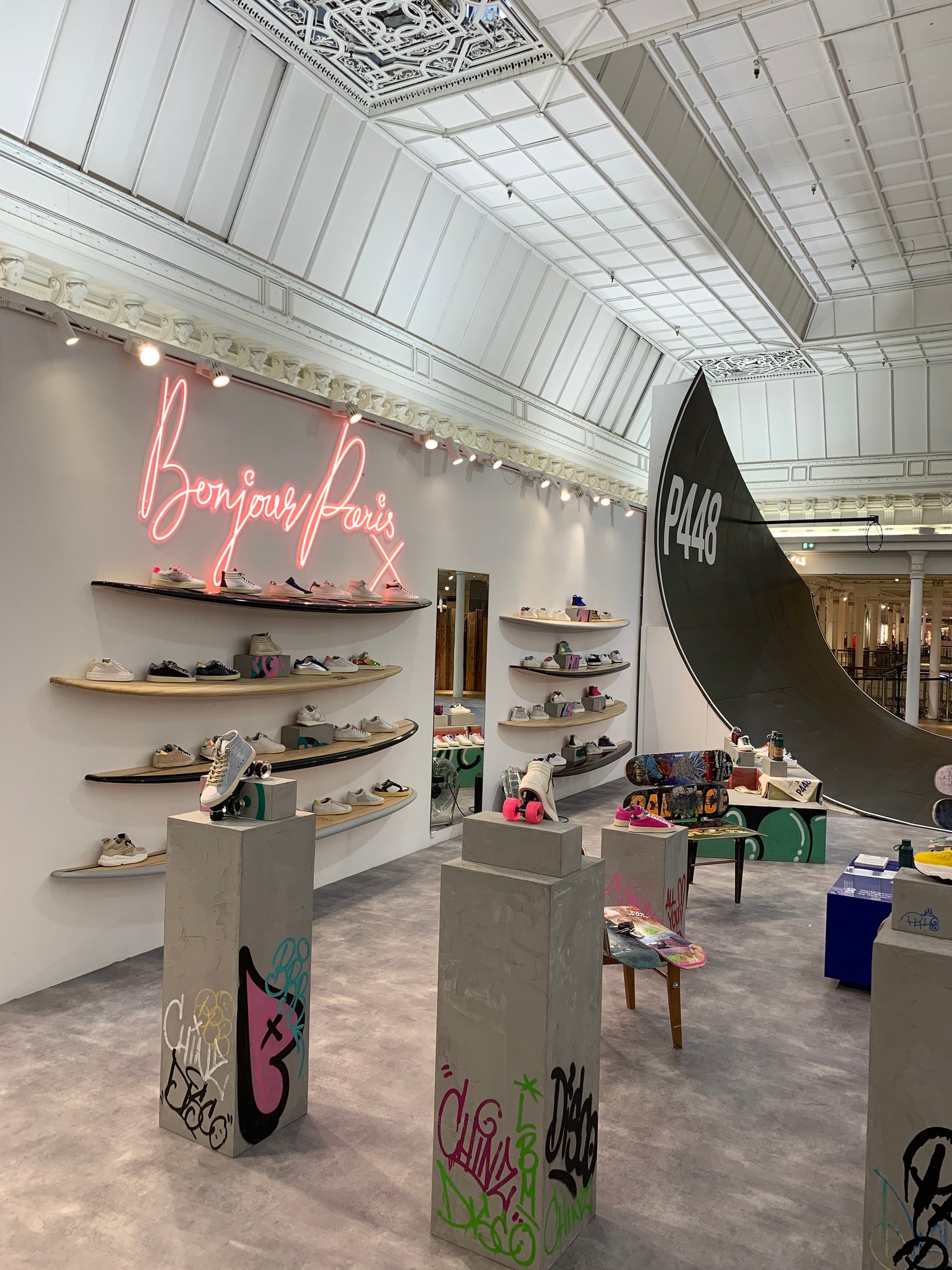 Neon Bonjour Paris rose mobile