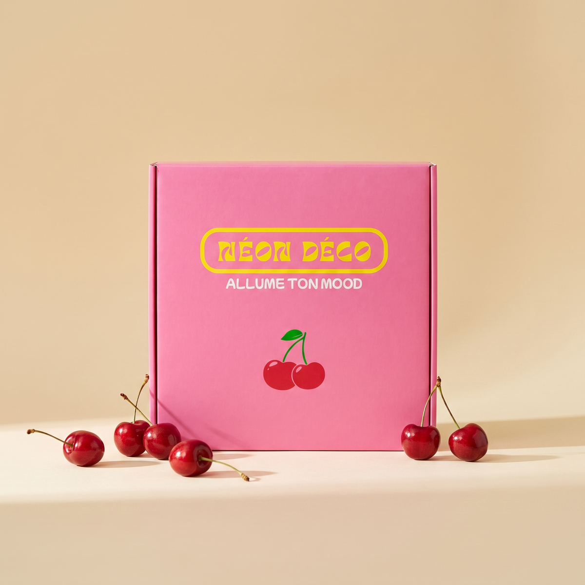 Néon Cherry – Mini néon cerise rouge 🍒