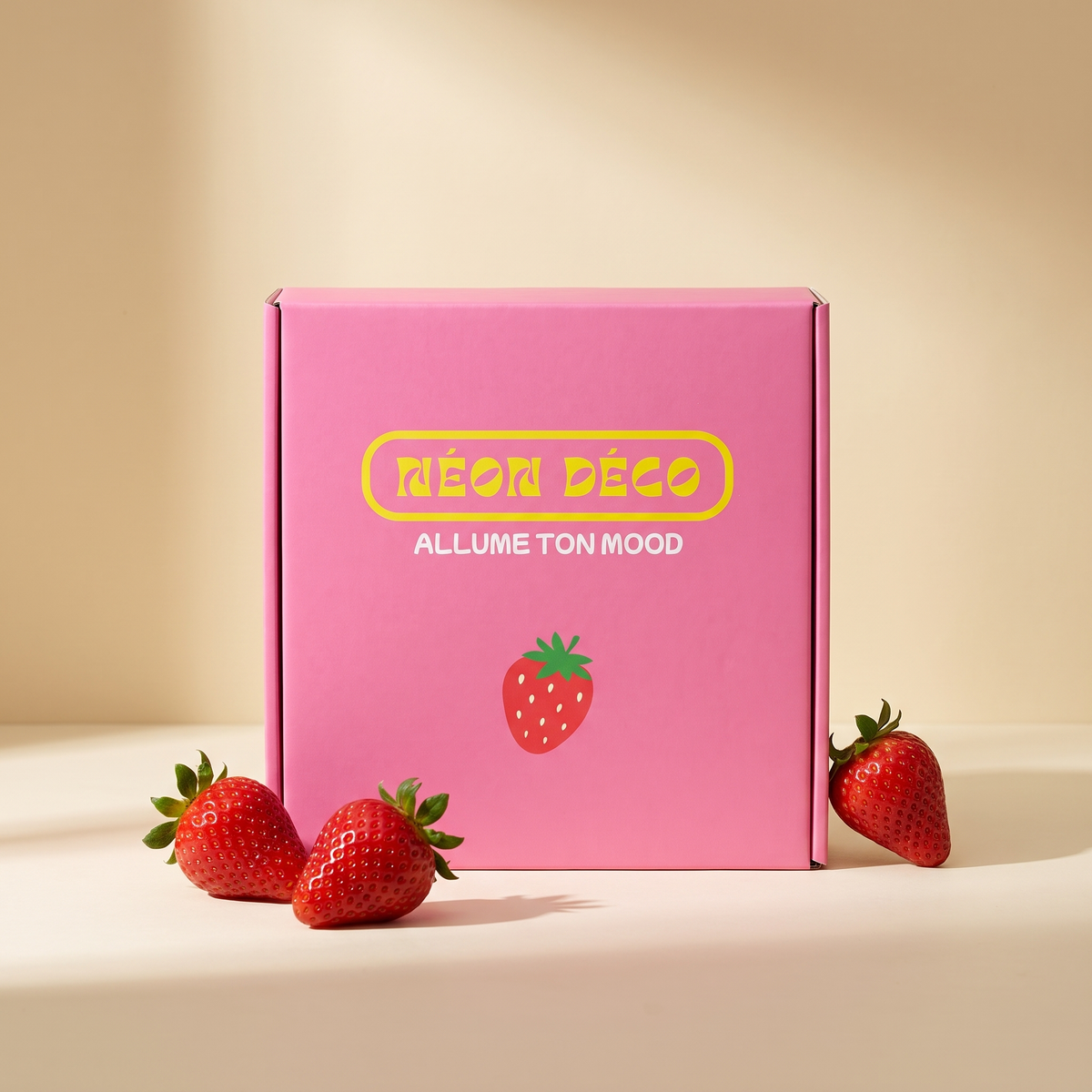 Néon Berry – Mini néon fraise rouge 🍓