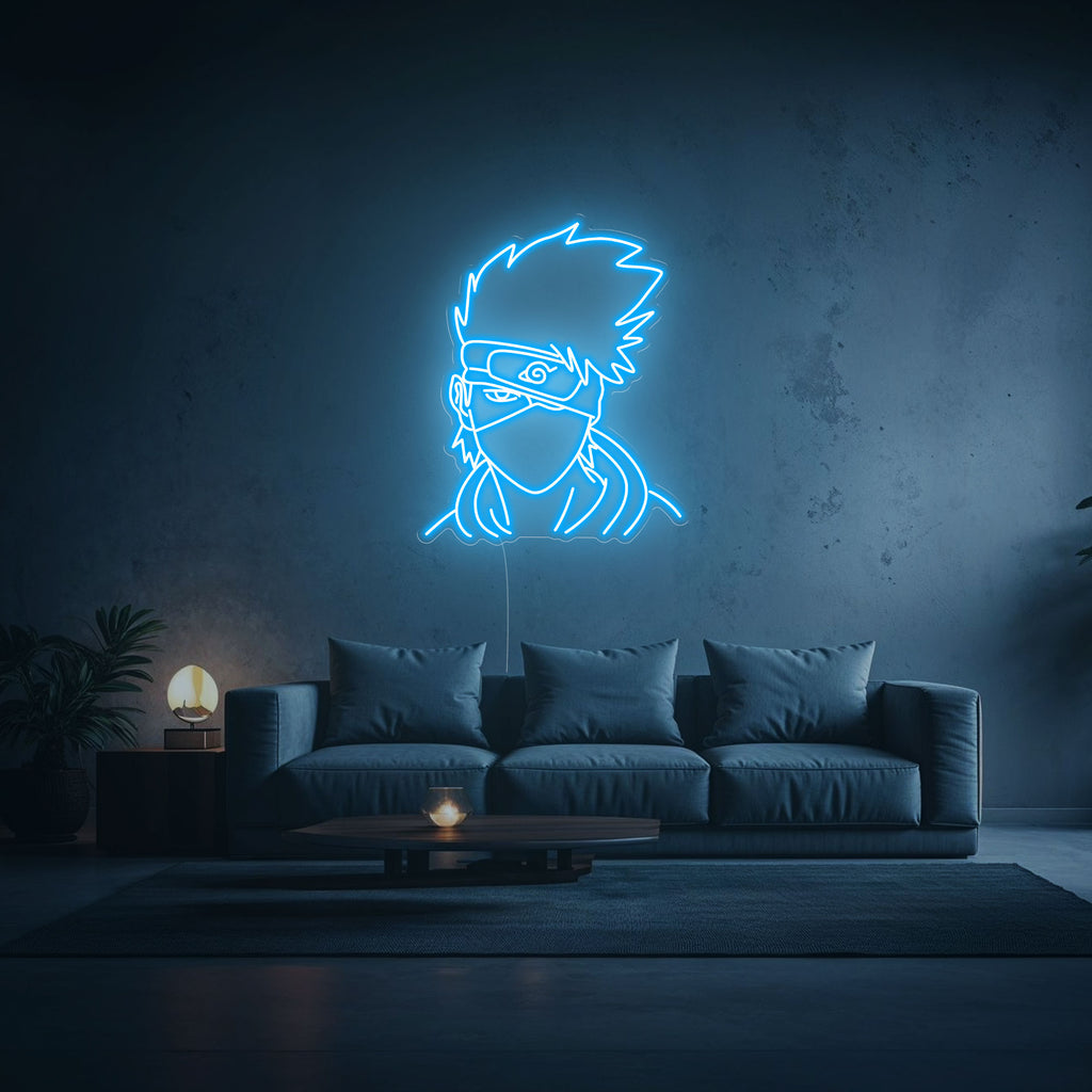neon Kakashi Hatake bleu ciel