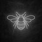 neon abeille blanc