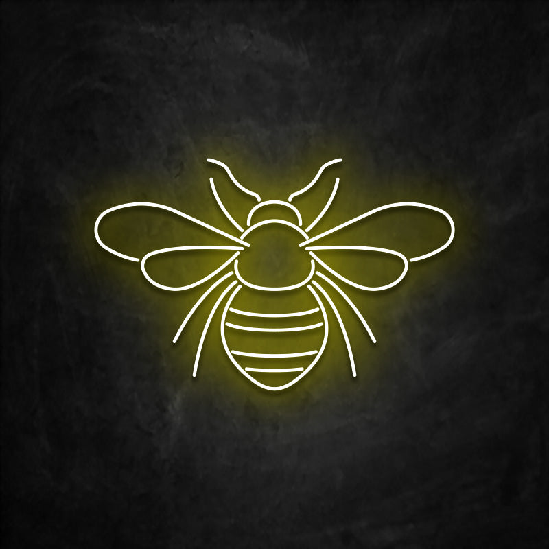 neon abeille jaune