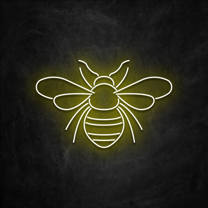 neon abeille jaune