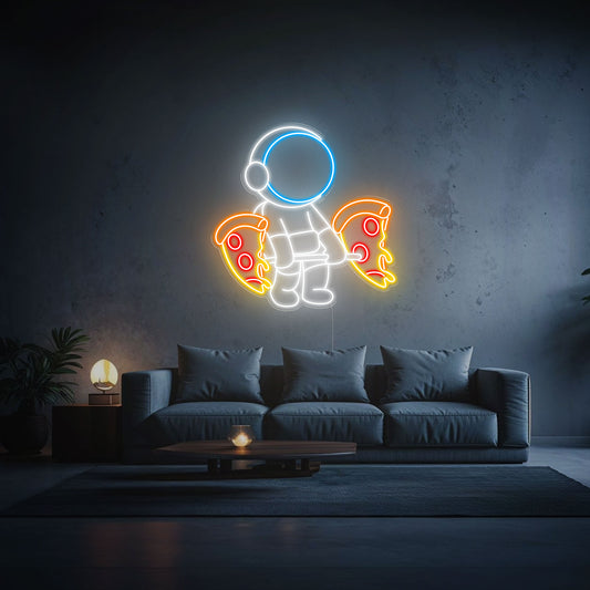 néon astronaute altere pizza