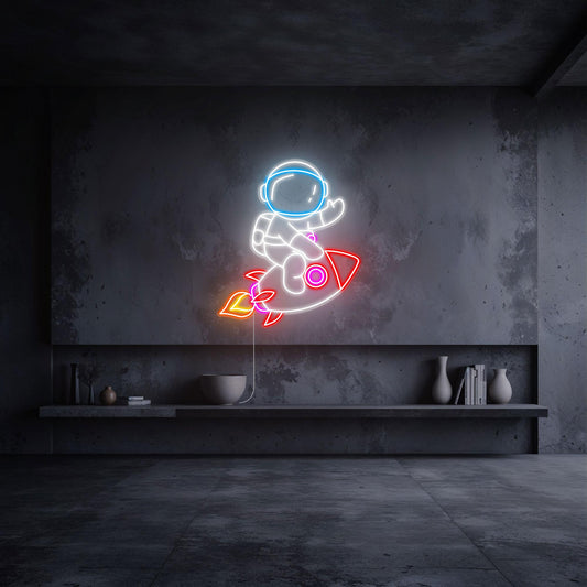 neon-astronaute-sur-fusee