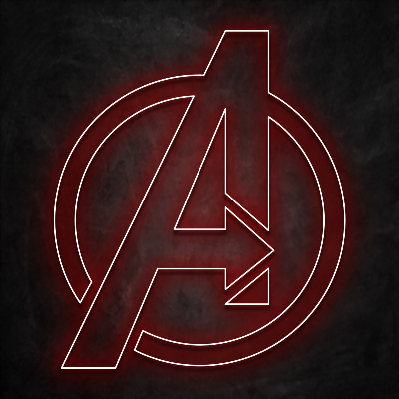 neon avengers logo rouge