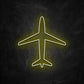 neon avion jaune