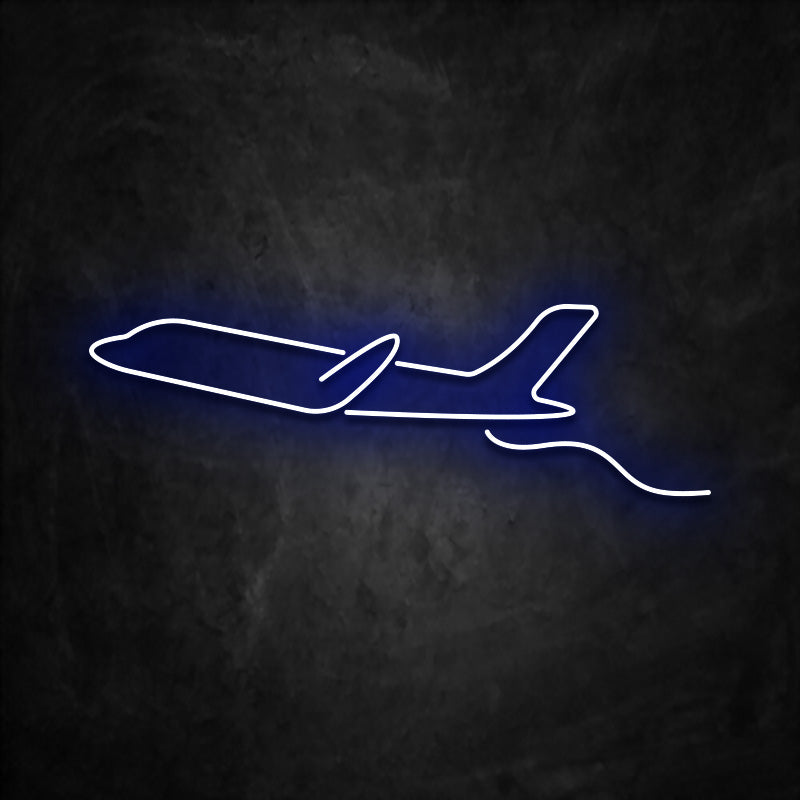 neon-avion bleu