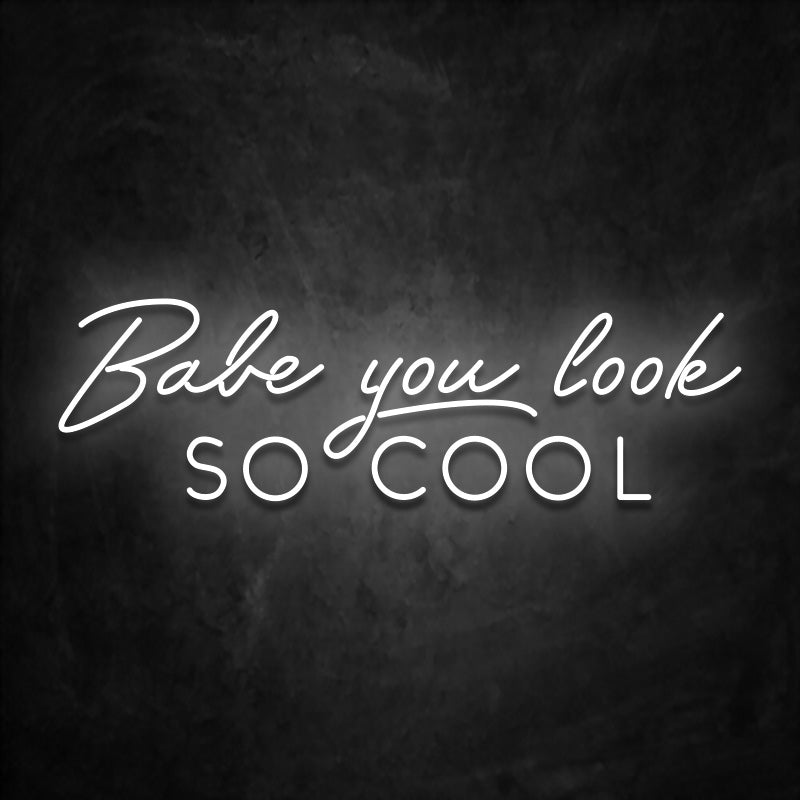 neon babe you look so cool  blanc