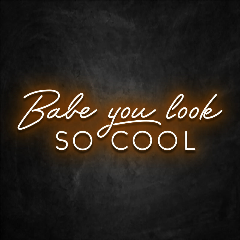 neon babe you look so cool orange