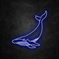 neon baleine bleu