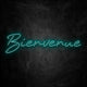 néon bienvenue bleu