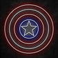néon bouclier captain america