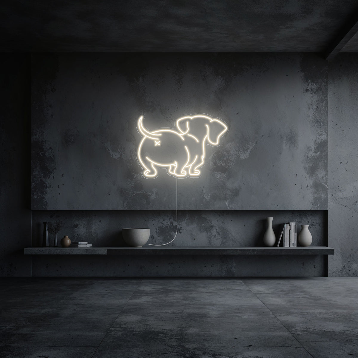 neon-chien-blanc chaud