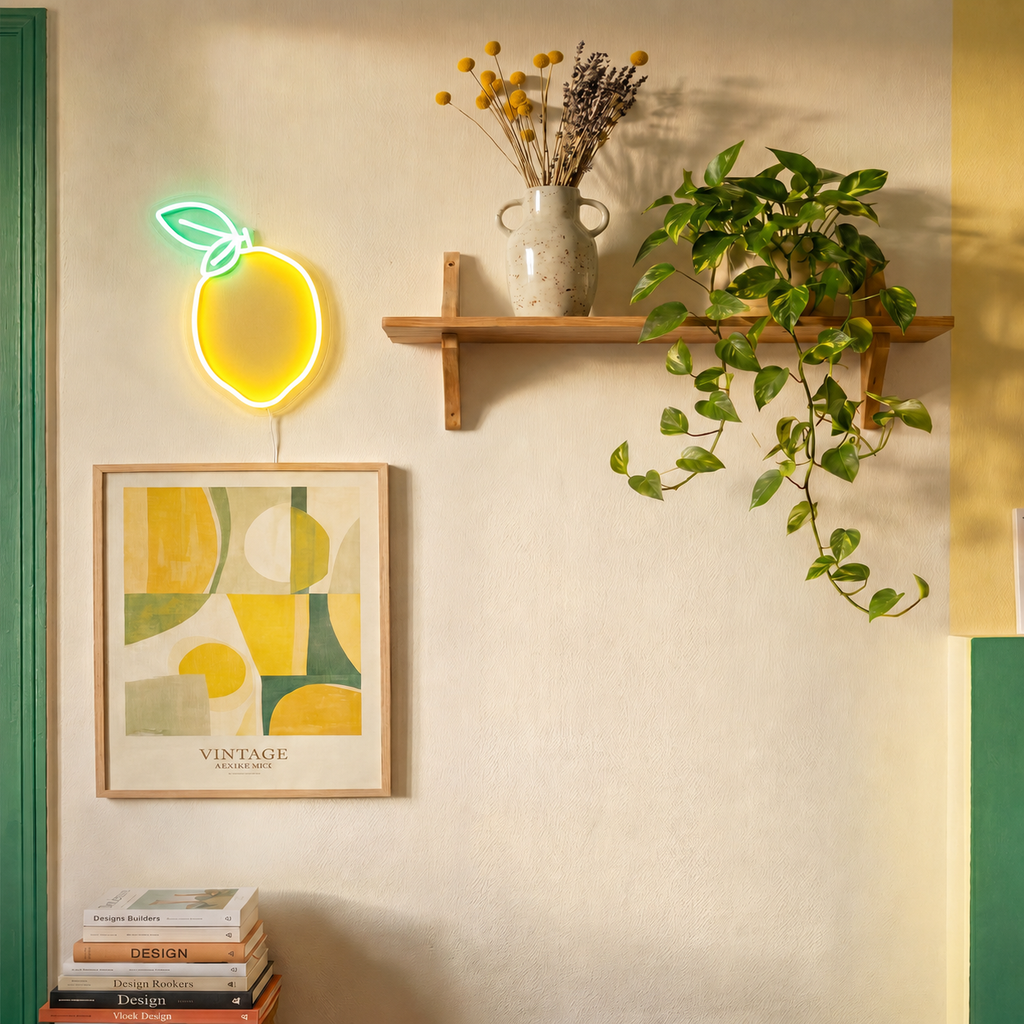 neon citron decor