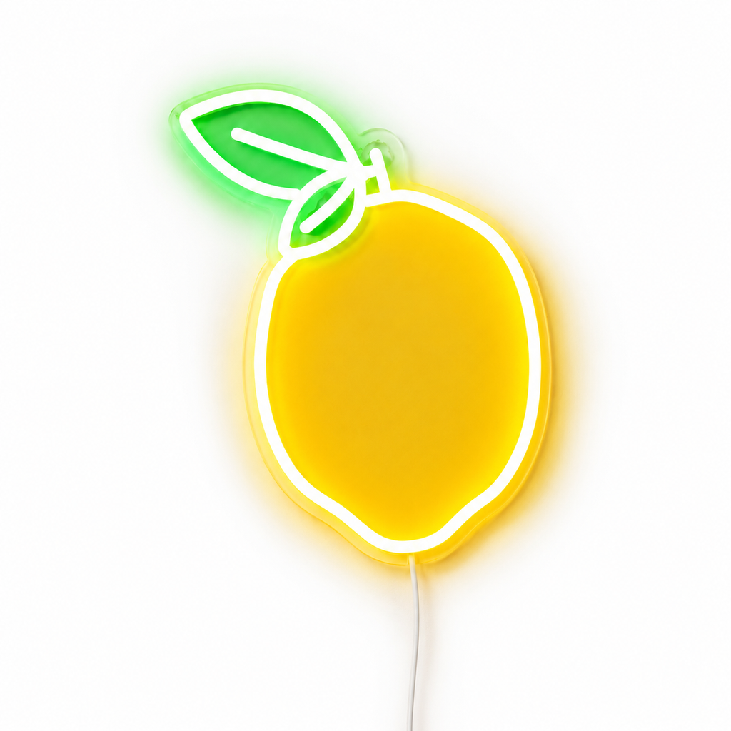 neon citron fond blanc