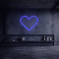 néon coeur bleu