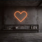 néon coeur orange