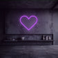néon coeur violet