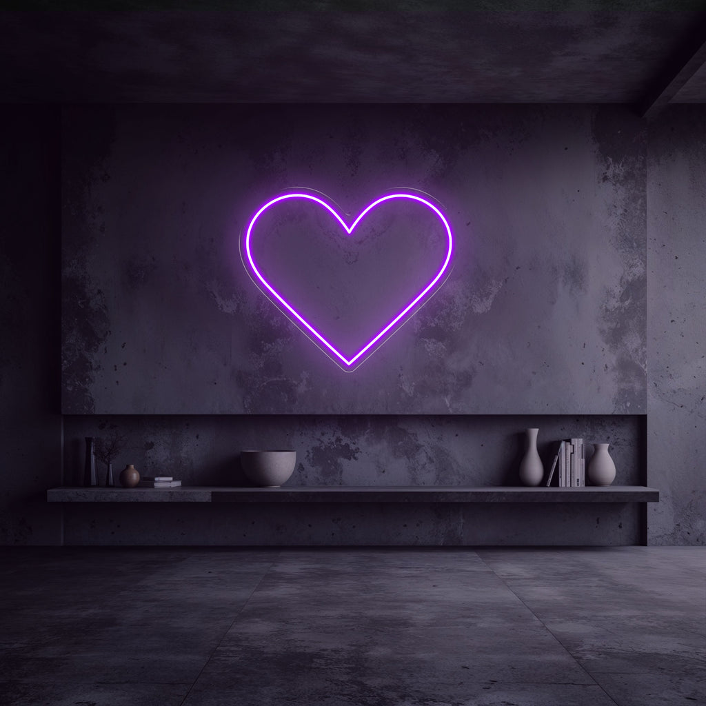 néon coeur violet