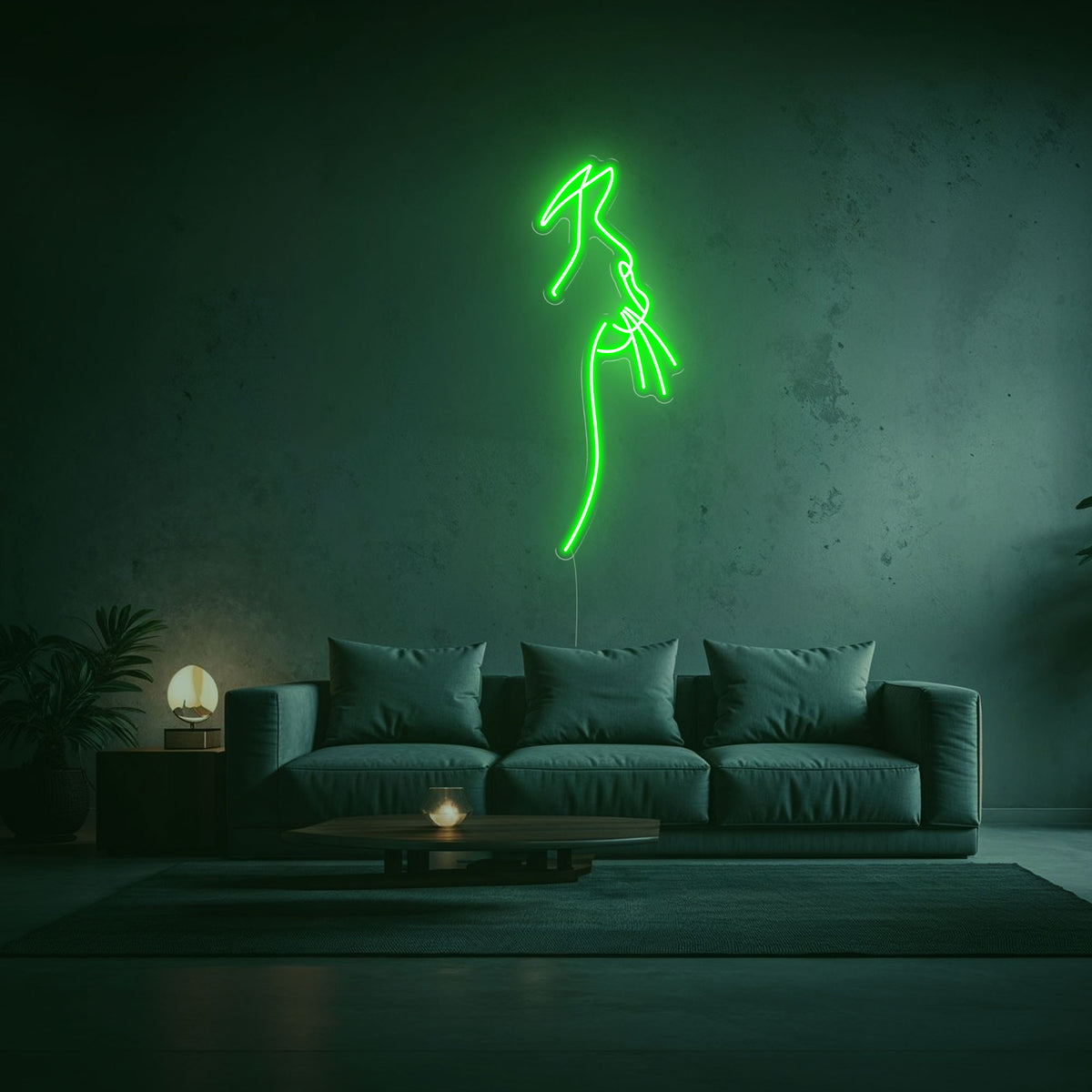 néon felin vert