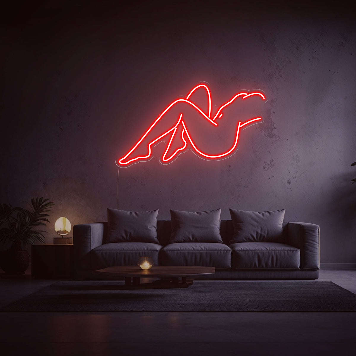 Néon Femme Art rouge