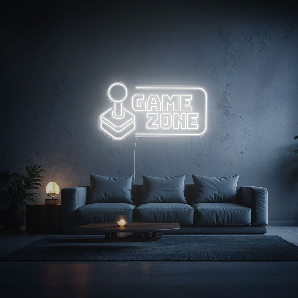 neon game zone blanc