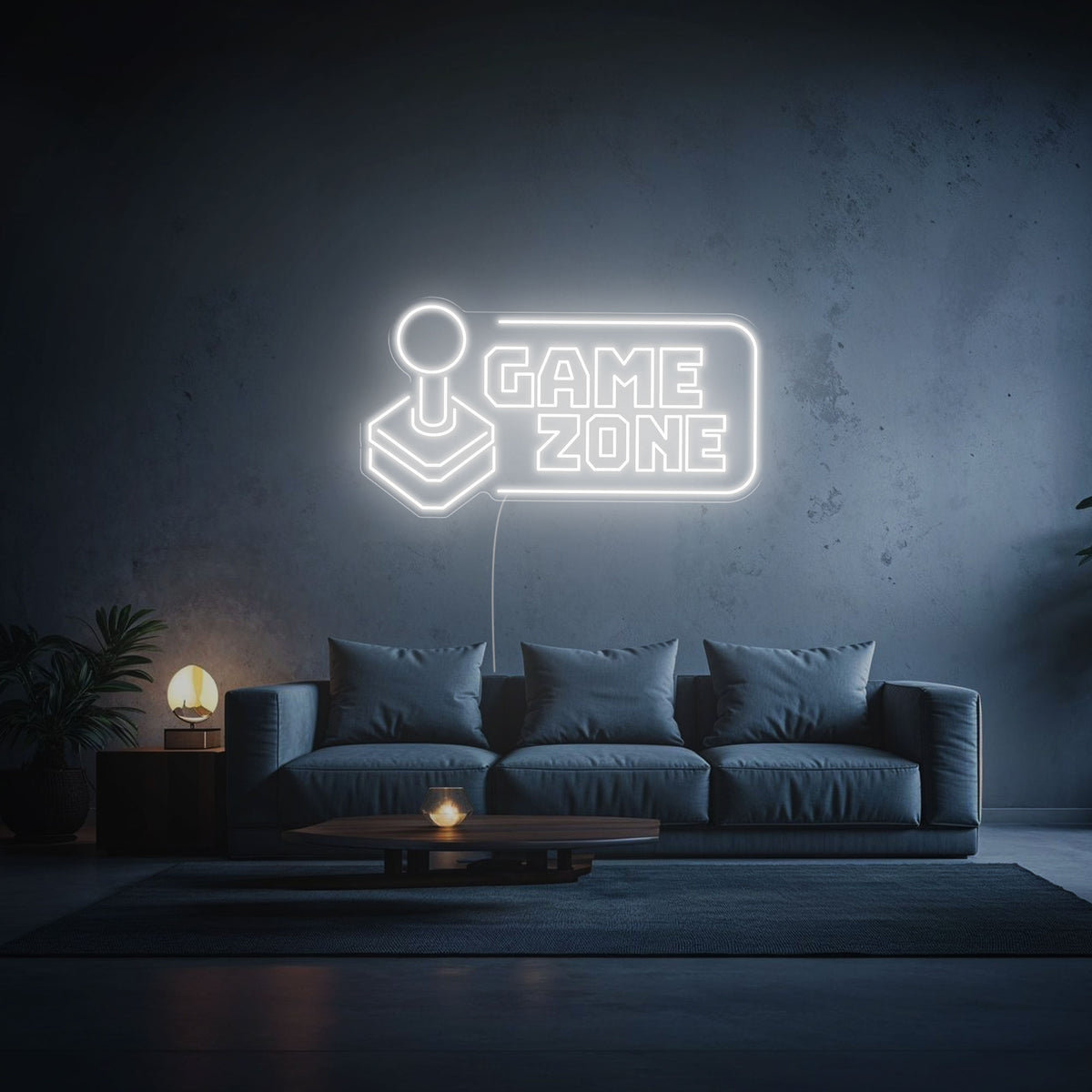 neon game zone blanc