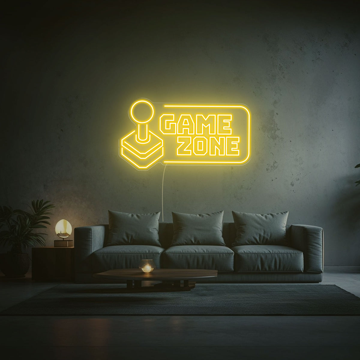 neon game zone jaune