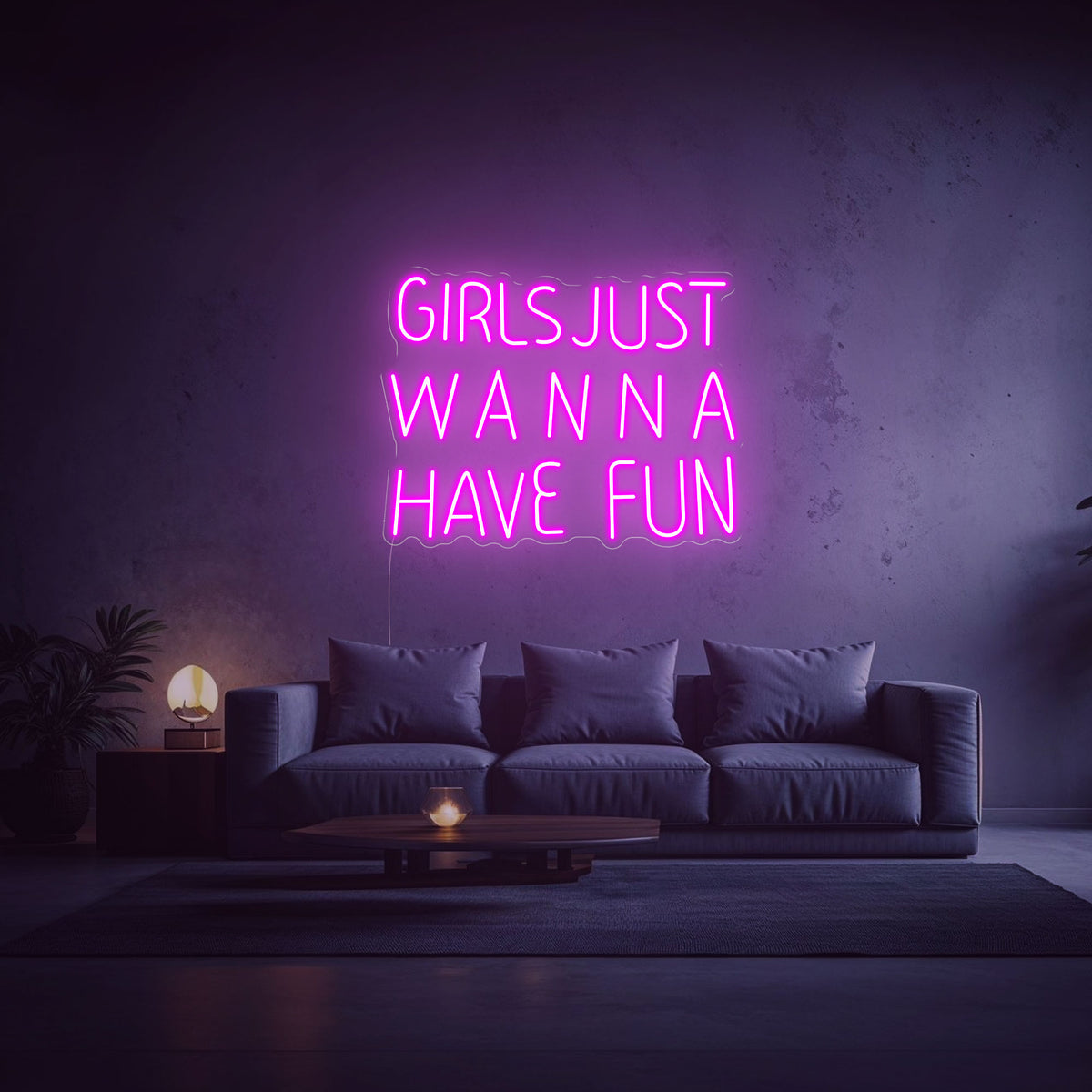neon girls just wanna have fun rose