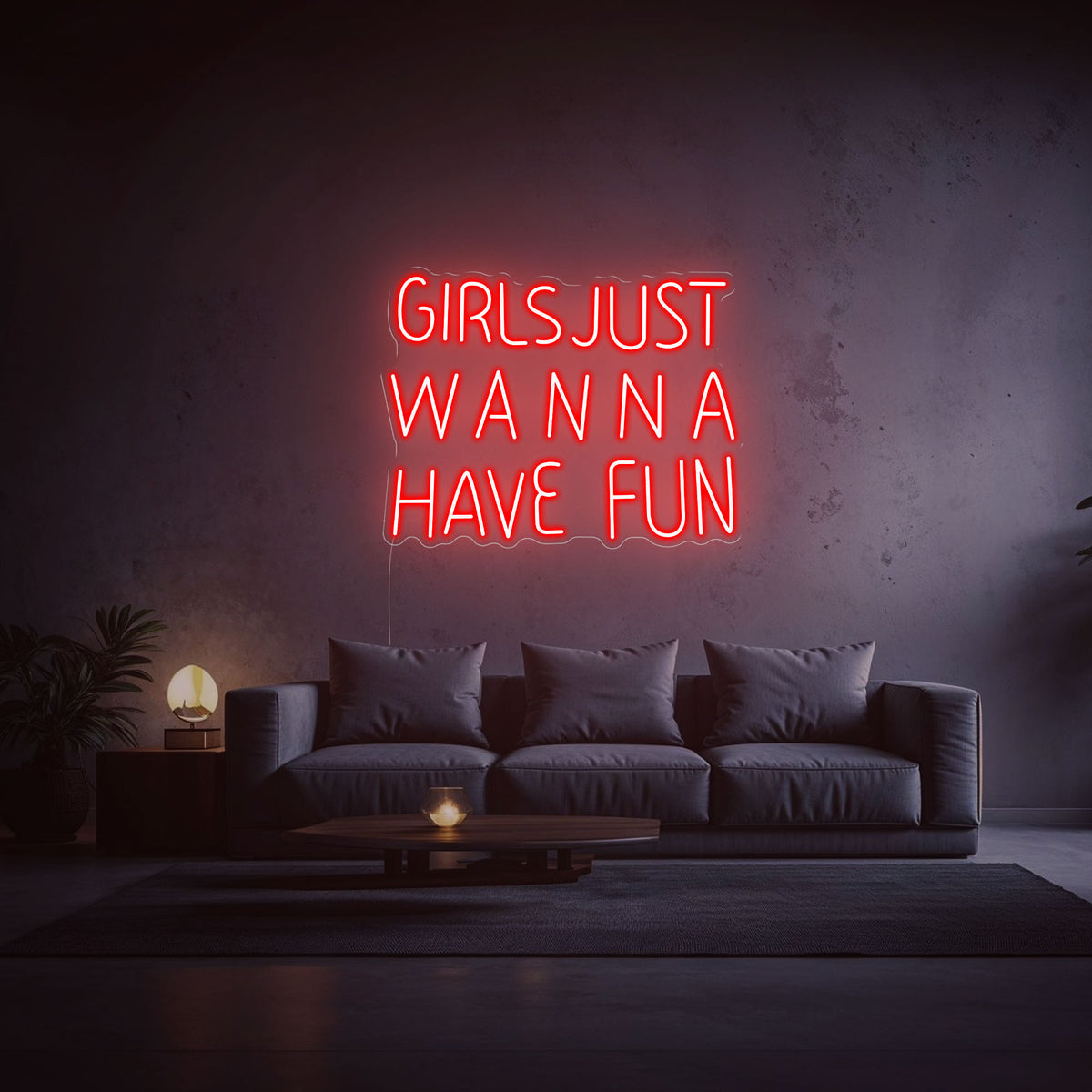 neon girls just wanna have fun rouge