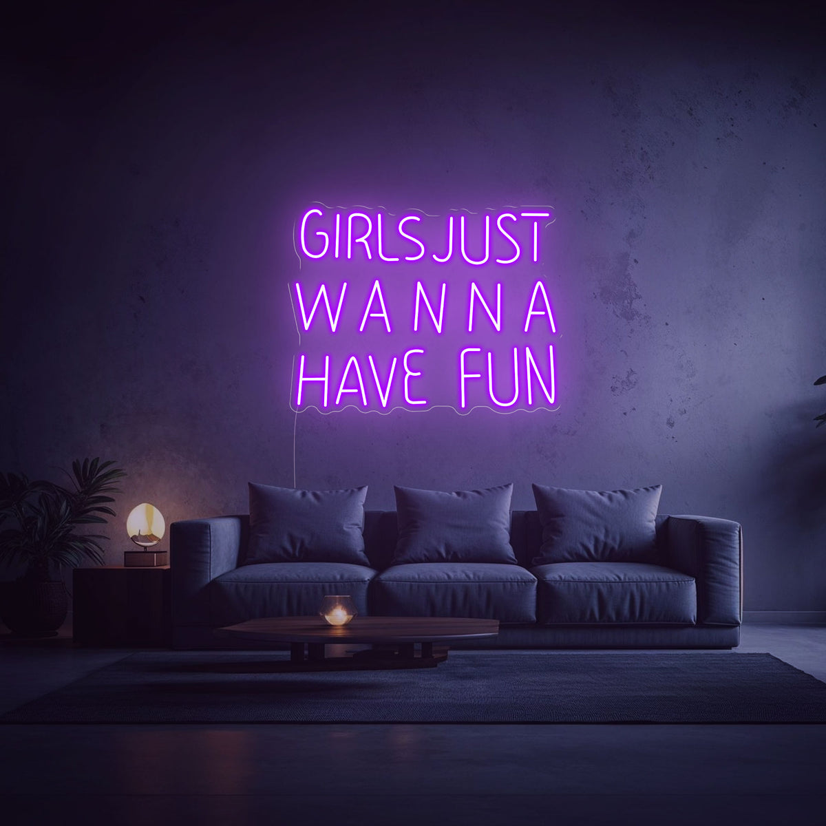 neon girls just wanna have fun violet