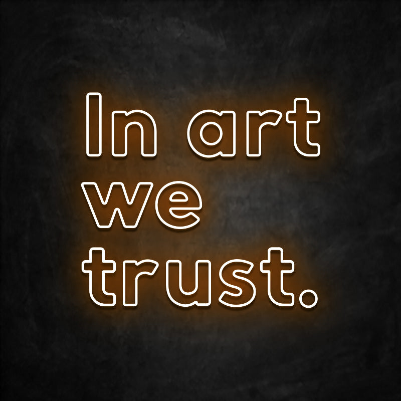 neon in art we trust orange